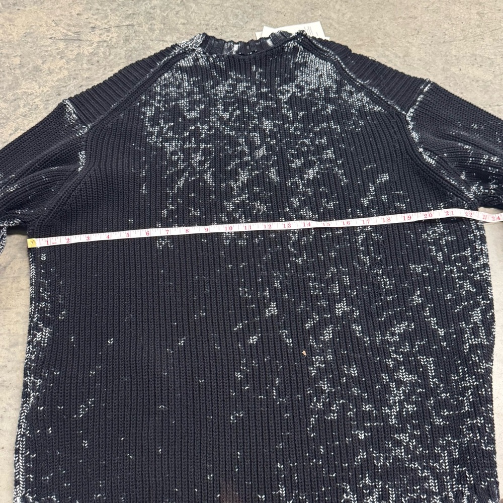 Acne Studios FLORAGATAN 13 Black Acid Wash Sweater Size L Designer Luxury Grunge - Picture 4 of 11